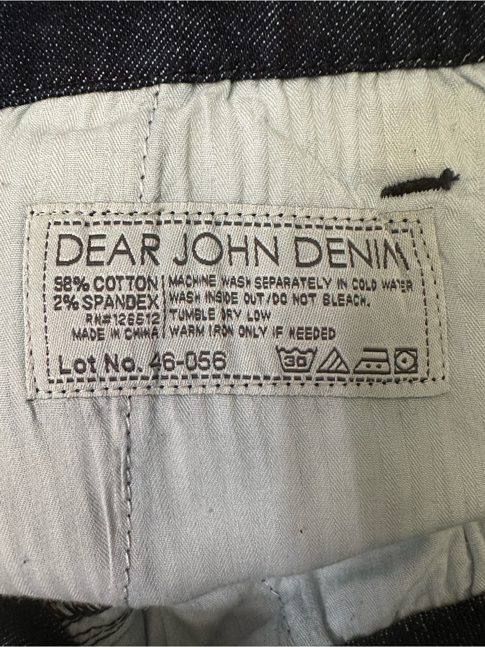🔥💙🔥 Pristine Condition, Dear John Dark Blue Bootcut Jeans, Size 30/10 - Picture 8 of 13